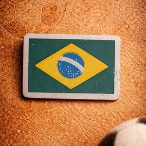 Brazil National Flag Iconic Vintage Country Lapel Pin